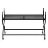 vidaXL Bench Vintage Style Metal 83x42x55 cm Black