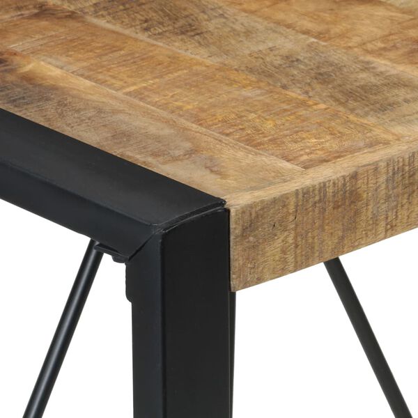 vidaXL Dining Table 80x80x75 cm Rough Mango Wood
