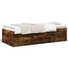 vidaXL Daybed with Drawers without Mattress Smoked Oak 90x190 cm Single