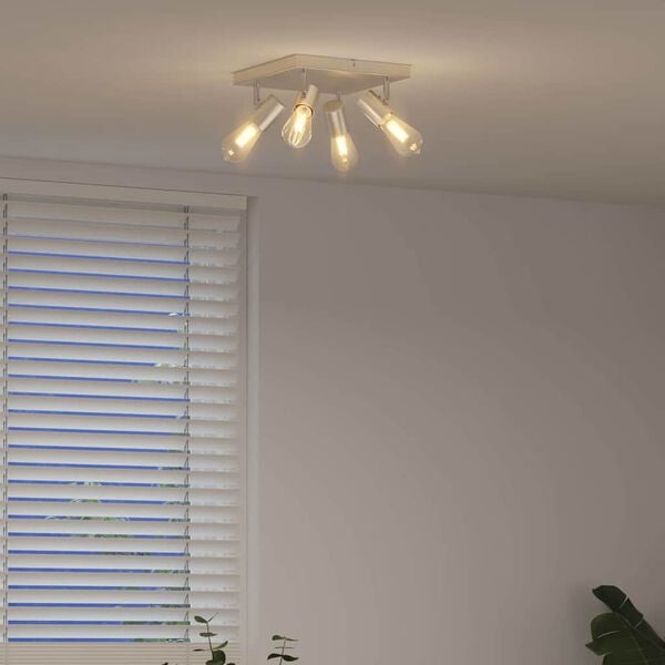 vidaXL Ceiling Spotlight Nickel 26.5 x 26 x 11.5 cm Metal