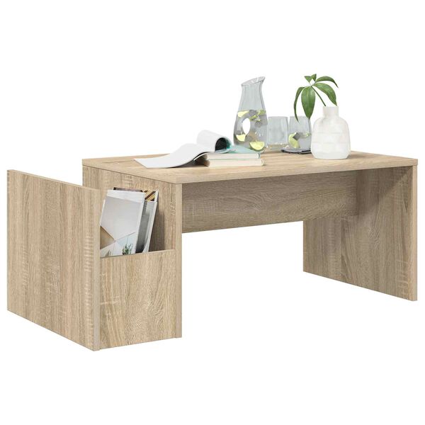 vidaXL Coffee Table Sonoma Oak 90 x 45 x 35 cm Engineered Wood