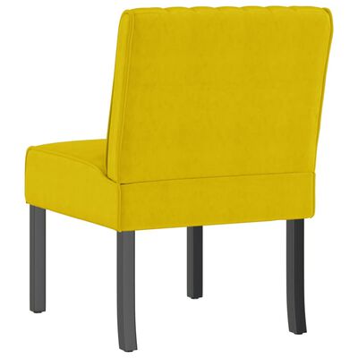 vidaXL Slipper Chair Yellow Velvet
