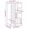 vidaXL Bathroom Cabinet VIGO White and Antique White 68 x 34 x 110 cm