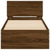 vidaXL Bed Frame without Mattress with Headboard Brown Oak 90x200 cm