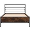vidaXL Bed Frame without Mattress Smoked Oak 100x200 cm