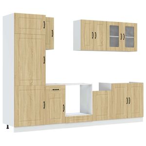 vidaXL 8 Piece Kitchen Cabinet Set Kalmar Sonoma Oak Engineered Wood
