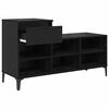 vidaXL Shoe Cabinet Black oak 102 x 36 x 60 cm Engineered wood