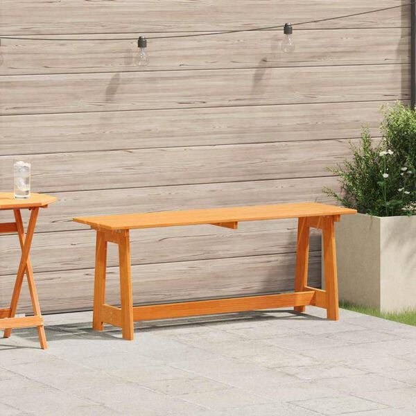 vidaXL Outdoor Bench Brown 119 x 47 x 35 cm Solid Pine Wood