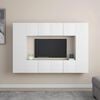 vidaXL 8 Piece TV Cabinet Set White Engineered Wood