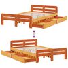 vidaXL Bed frame without Mattress Wax Brown 120x200 cm Solid Wood Pine
