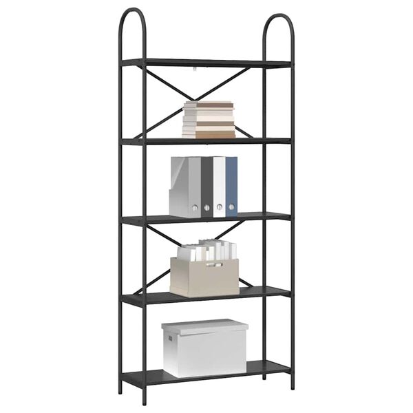 vidaXL Bookshelf Black Oak 80 x 30 x 183 cm Engineered wood