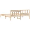 vidaXL Bed Frame with Headboard Brown 180 x 200 cm Solid Pine Wood
