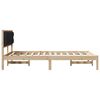vidaXL Bed Frame with Headboard Black 140 x 190 cm Solid Pine Wood
