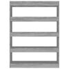 vidaXL Book Cabinet/Room Divider Grey Sonoma 100x30x135 cm