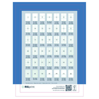 rillprint Self-adhesive Sticker Labels 105x42.4 mm 500 Sheets White