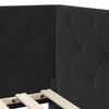 vidaXL Corner Bed Frame with Headboard Black 100 x 200 cm Velvet