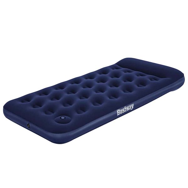 Bestway Inflatable Flocked Airbed with Built-in Foot Pump 188 x 99 x 28 cm