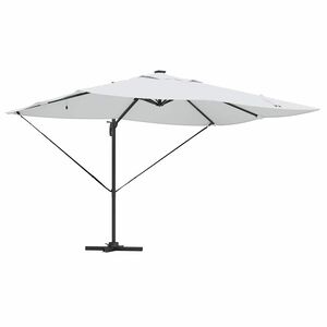 vidaXL Umbrella 352 x 251 x 265 cm Polyester and Aluminium Sand