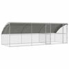 vidaXL Chicken Cage with 2 Doors 3 pcs Silver 600x200x200cm