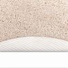 vidaXL Anti-slip Shaggy Rug Cream 160 x 160 cm PP