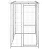 vidaXL Outdoor Dog Kennel Galvanised Steel with Roof 110x220x180 cm