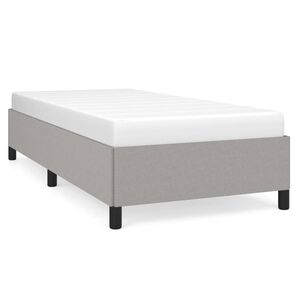 vidaXL Bed Frame without Mattress Light Grey 90x190 cm Single Single Fabric