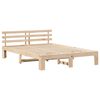vidaXL Bed Frame with Headboard Natural 160 x 200 cm Solid Pine Wood