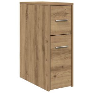 vidaXL Narrow Bathroom Cupboard with Wheels Artisian Oak