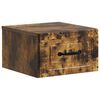 vidaXL Wall-Mounted Bedside Cabinet Smoked Oak 34.5 x 33 x 20 cm