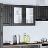 vidaXL Kitchen Wall Cabinet with Glass Door Lucca Black Engineered Wood