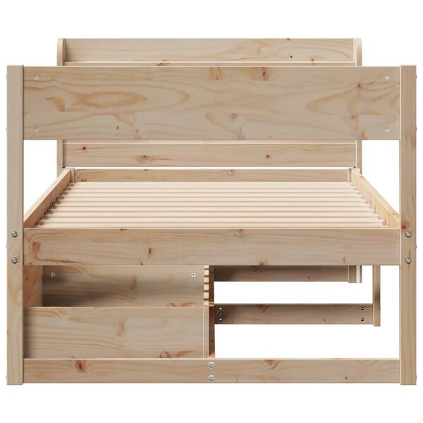 vidaXL Bed Frame without Mattress 90x200 cm Solid Wood Pine