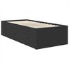 vidaXL Daybed with Drawer Manual Black 90 x 200 cm Engineered Wood