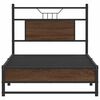 vidaXL Bed Frame without Mattress Brown Oak 90x190 cm Single Engineered Wood