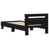 vidaXL Bed Frame with LED Black Oak 90 x 190 cm Engineered Wood