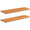 vidaXL Window Sills 2 pcs Light Brown 100 x 25 x 2 cm Solid Beech Wood