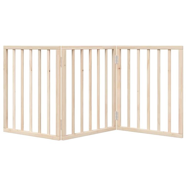 vidaXL Dog Gate Foldable 3 Panels 150 cm Poplar Wood