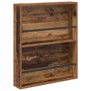 vidaXL Magazine Rack Old Wood 60 x 12 x 70 cm Engineered Wood