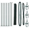 vidaXL Hexagonal Fence with Concrete Base 10 x 1 m PVC-Coated Steel