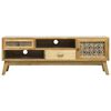 vidaXL TV Cabinet Carving Brown 120x30x42 cm Wood