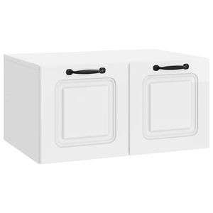 vidaXL Wall-Mounted TV Cabinet High Gloss White 59.5 x 41 x 30 cm