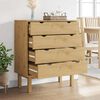 vidaXL Drawer Cabinet OTTA 76.5x39.5x90cm Solid Wood Pine