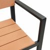 vidaXL Garden Bench Brown 118 x 54 x 77cm Steel