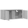 vidaXL TV Wall Cabinet with LED Lights Grey Sonoma 80x31x35 cm