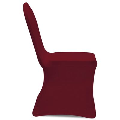 vidaXL Chair Cover Stretch Burgundy 30 pcs