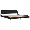 vidaXL Bed Frame with LED without Mattress "Hvar" Black 200x200 cm