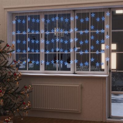 vidaXL LED Star Curtain Fairy Lights 500 LED Blue 8 Function