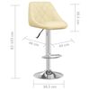 vidaXL Bar Stools 2 pcs Cream Faux Leather