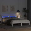vidaXL Bed Frame with Headboard White 150 x 200 cm Solid Pine Wood