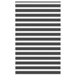 vidaXL Zebra Blind Black 150x230 cm Fabric Width 145.9 cm Polyester