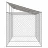 vidaXL Dog Cage with Roof Silver 600 x 200 x 258 cm Steel and PE